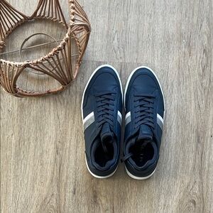 Aldo Men's Dark Blue and White Sneakers